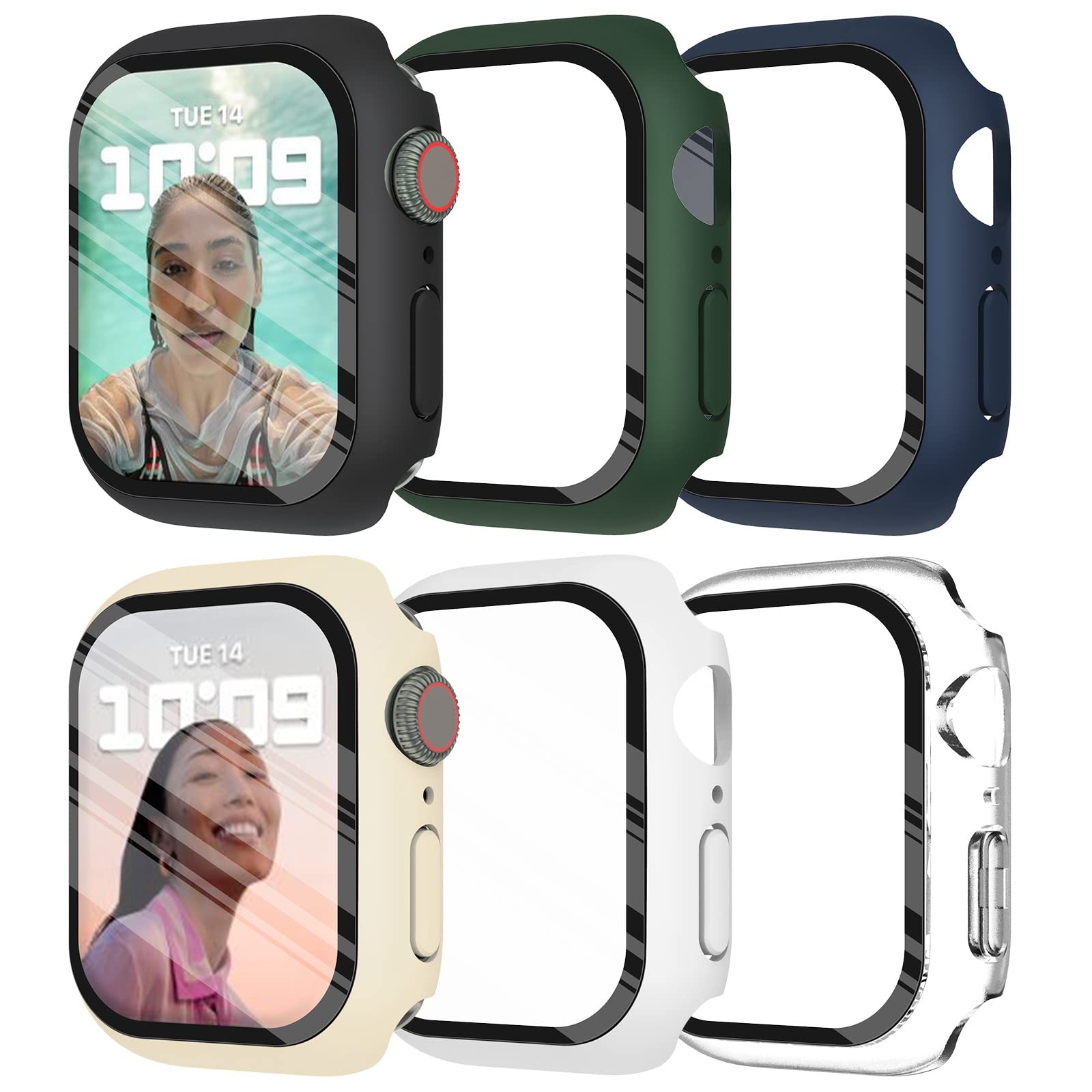 Iwatch Smartwatch Series 7 - Vetro temperato + copertura per Apple
