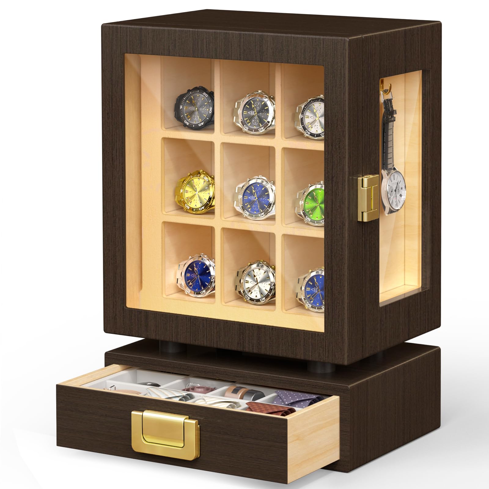 Watch S - Scatola Porta Orologi in Legno Rettangolare