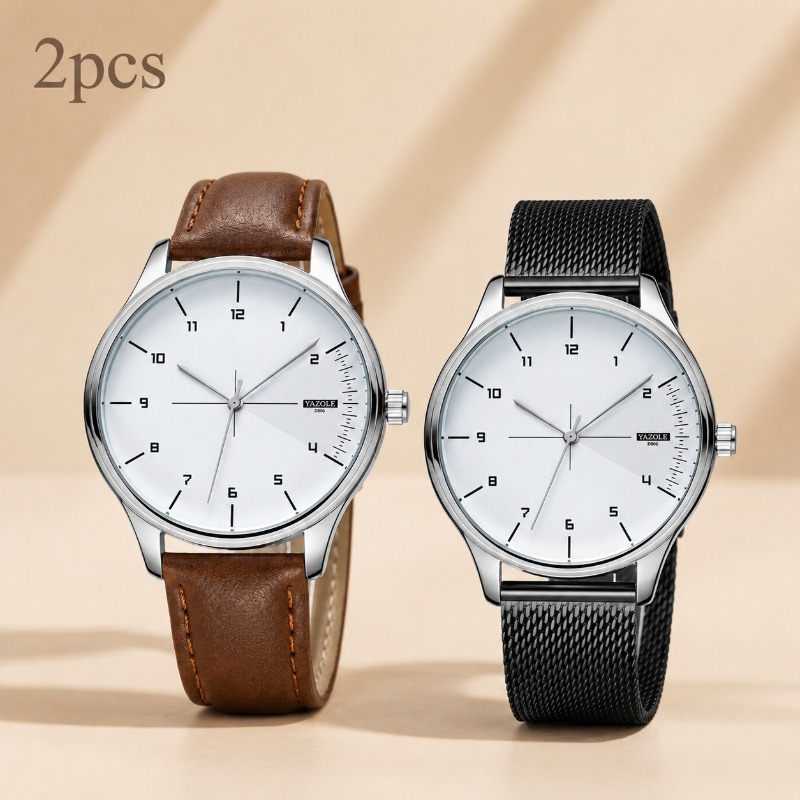 2 pezzi YAZOLE Orologio da uom - Smartwatch Watches Best Gift For Men recensione e prezzo
