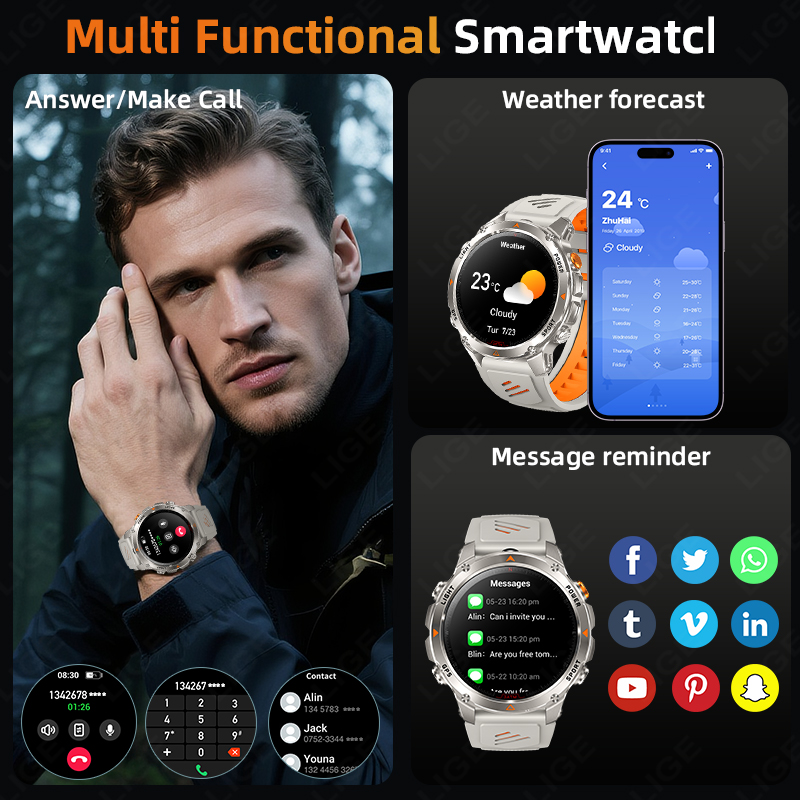 LIGE Robusto GPS Track Astuto  - Smartwatch I Watches recensione e prezzo